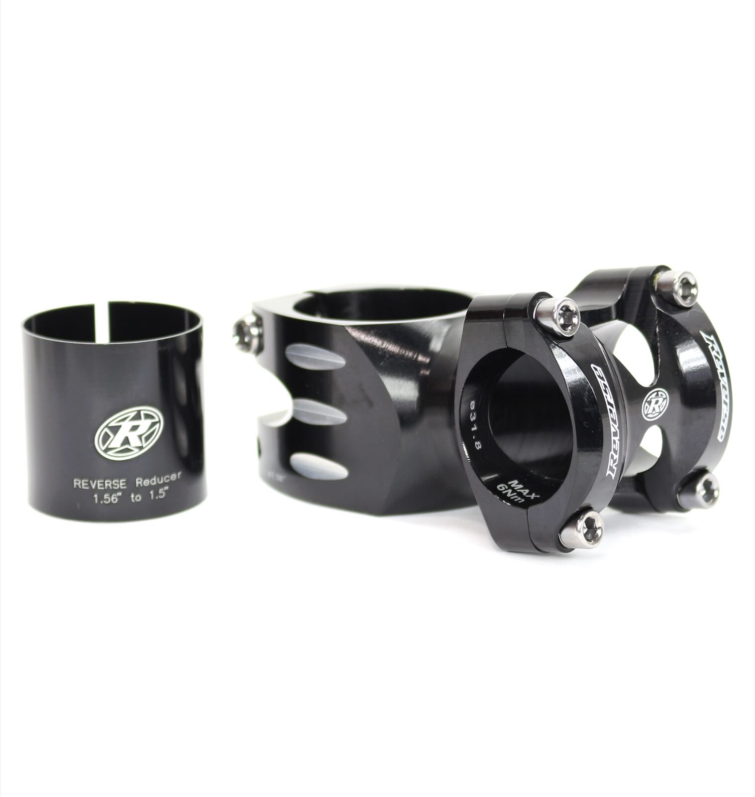 Reverse S-Trail Cannondale Stem, Fits 1.56″ and 1.5″ w/ shim 60mm length Black