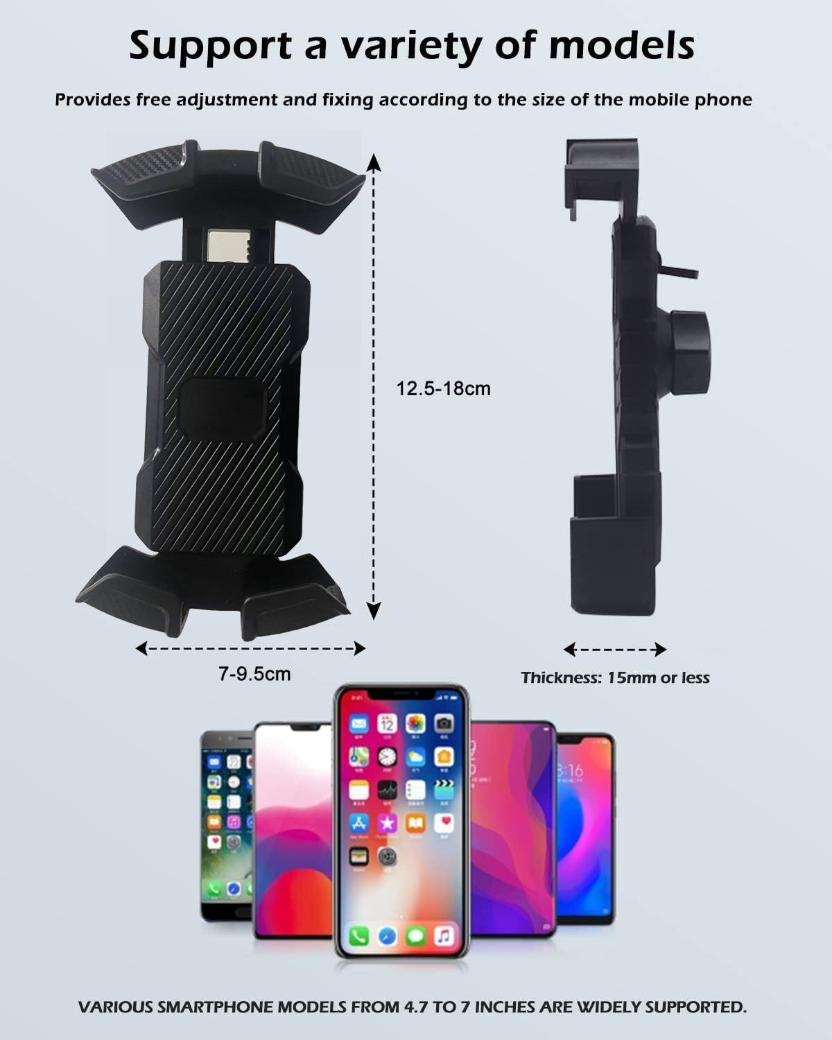 Motorcycle Phone Mount Auto Lock Military Anti-Shake Bike Phone Holder E BIKE
