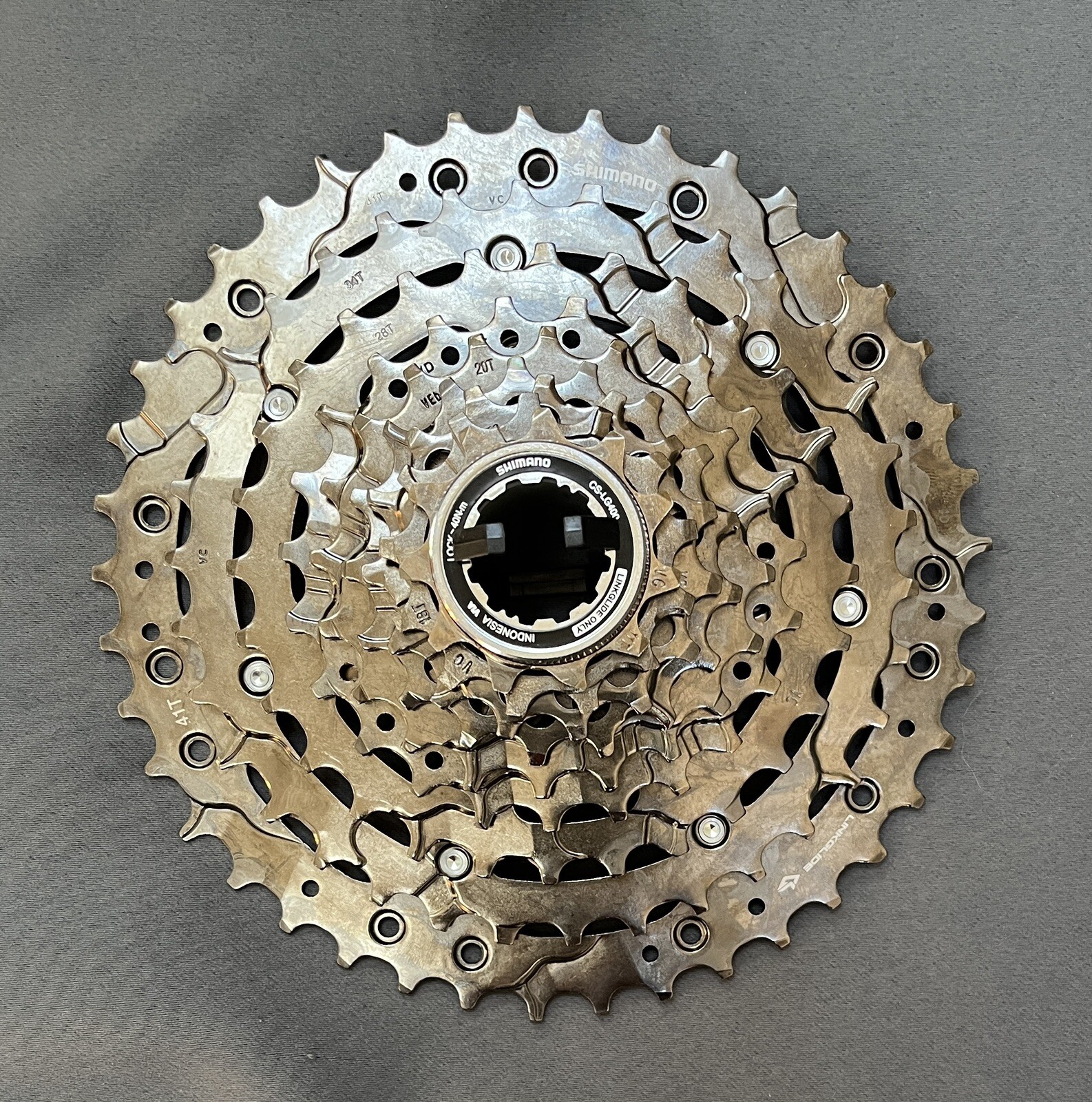 Shimano Cues CS-LG400 Linkglide E-Bike Cassette 11-41t 9 Speed Gray