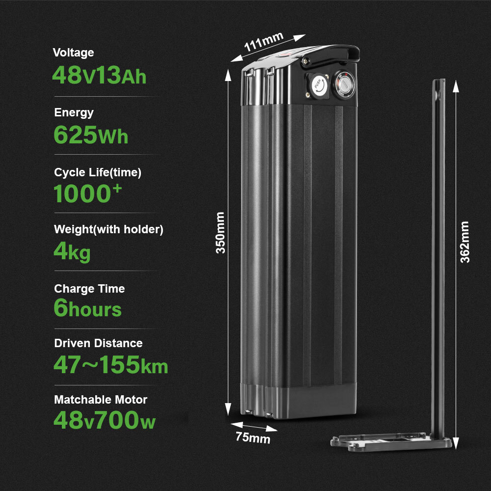 Silverfish Lithium Battery 36V 48V 10.4Ah 13Ah 15Ah 17.4Ah Ebike Battery Bicycle