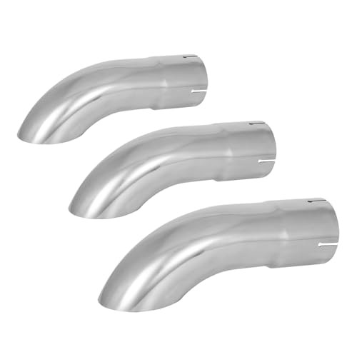 2.5 Inch Inlet Turn Down Exhaust Tip, Universal Stainless Steel Exhaust Tips