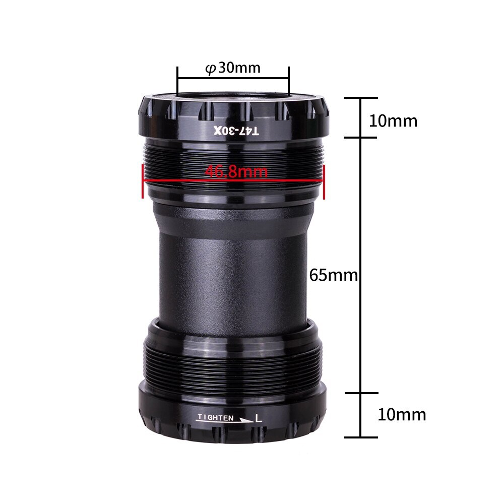 Bicycle T47 Bottom Bracket Sealed Bearing Thread Bike BB for 24 29 30mm Crankset