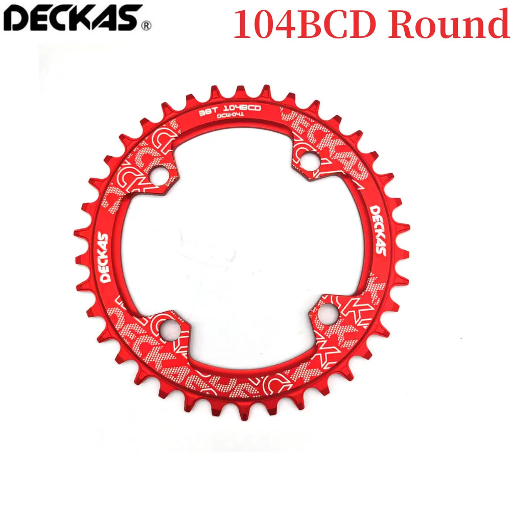 DECKAS 104BCD Oval Round Narrow Wide Chainring 32T-38T MTB Crankset