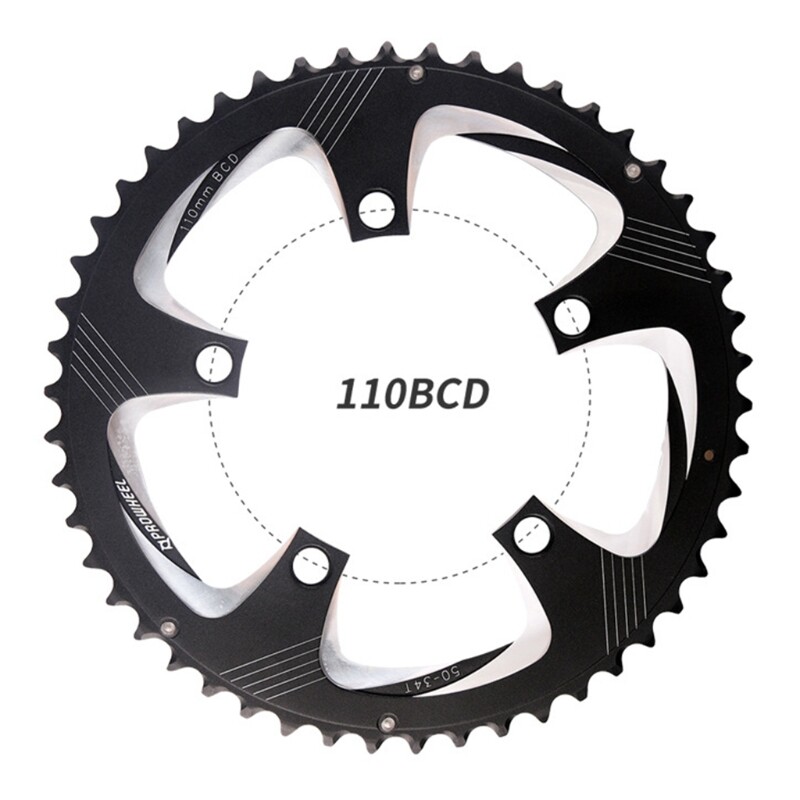 110BCD 130BCD Steel / Aluminum Alloy Wheel, 34T / 39 / 50T / 53T Bike Crankset