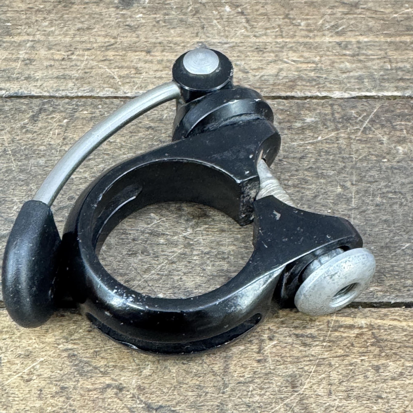 Vintage GT Seatpost Clamp 29.8 30 mm Black Triple TRiangle Quick Release