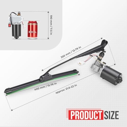 UTV Electric Windshield Wiper Motor Kit for Most UTV Compatible with Can Am