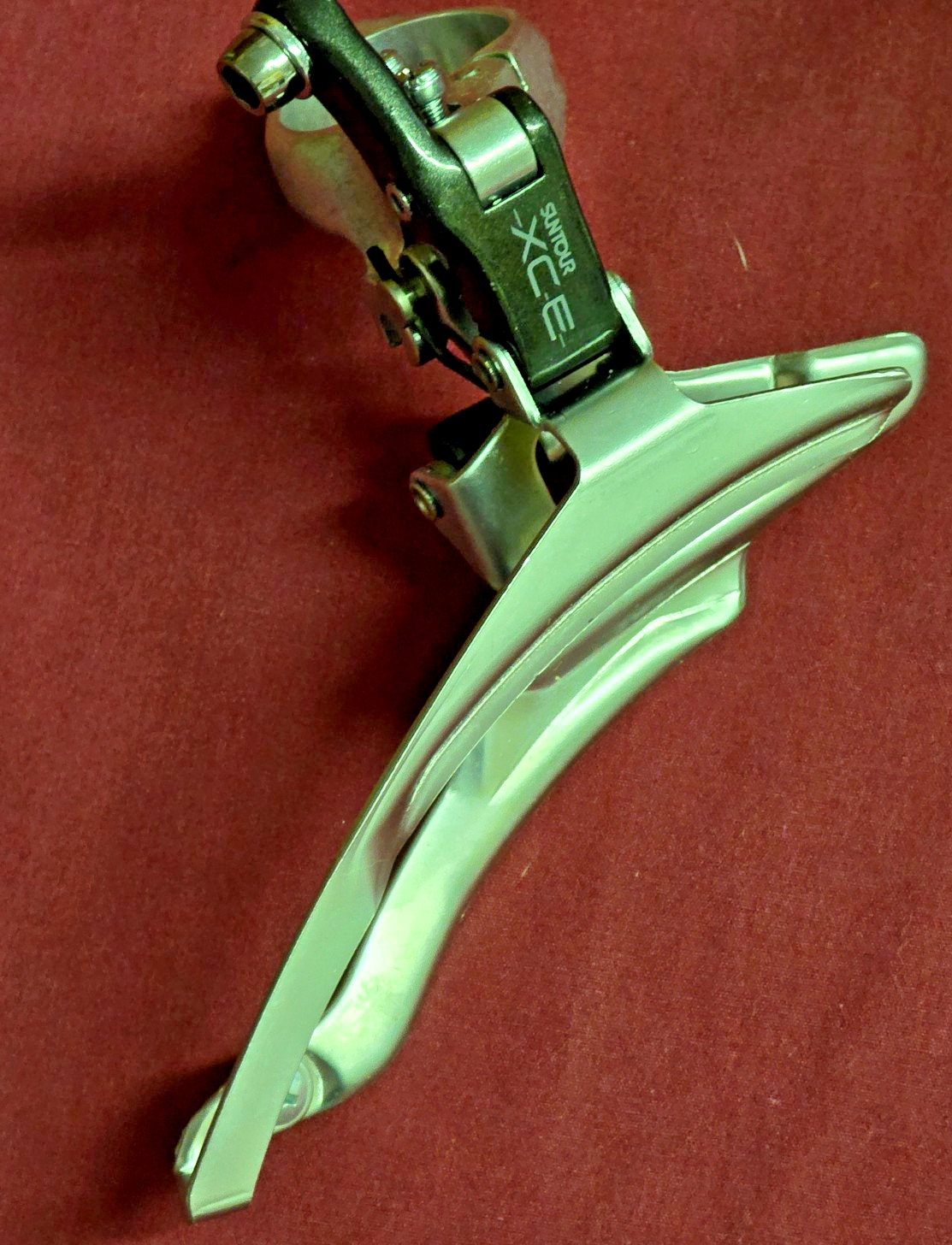 Suntour XCE MTB Front Derailleur 28.6 Clamp-On Bottom Pull For Triple NOS