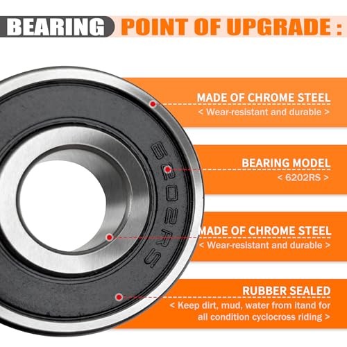 15mm*285mm Mini Bike Rear Axle Kit (0.59″x11.22″) with 6202RS Bearings & 285MM