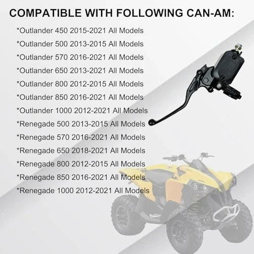 Left Front Hand Brake Master Cylinder Compatible with Can Am Outlander