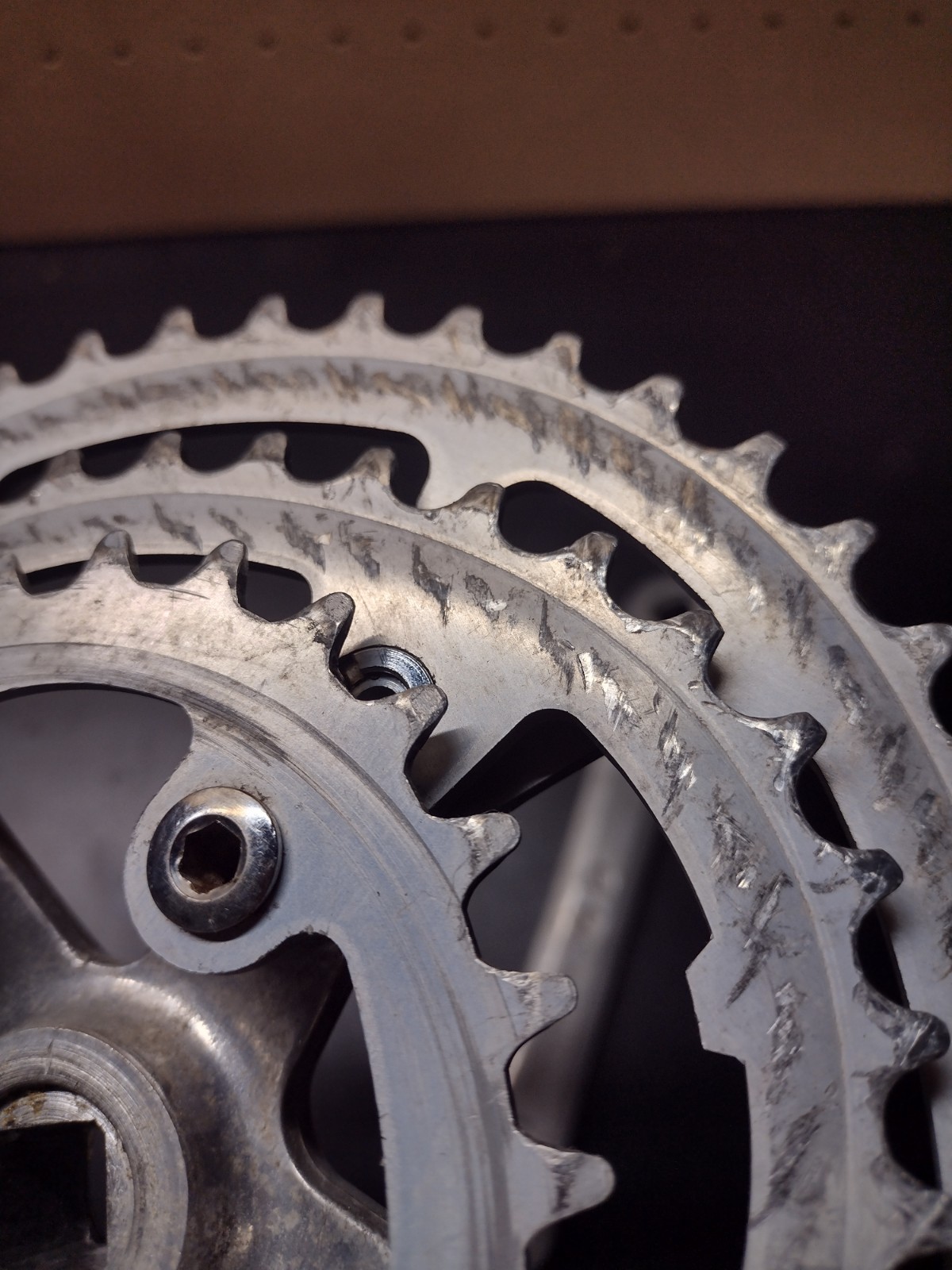 Shimano FC-B124 Biopace Triple Mountain Bike 175 Cranks Crankset Silver 110BCD