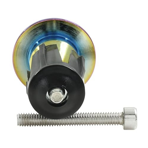 Bike Handlebar Plugs Bicykle Bar End Caps for Road Bike, MTB, BMX (1 Rainbow