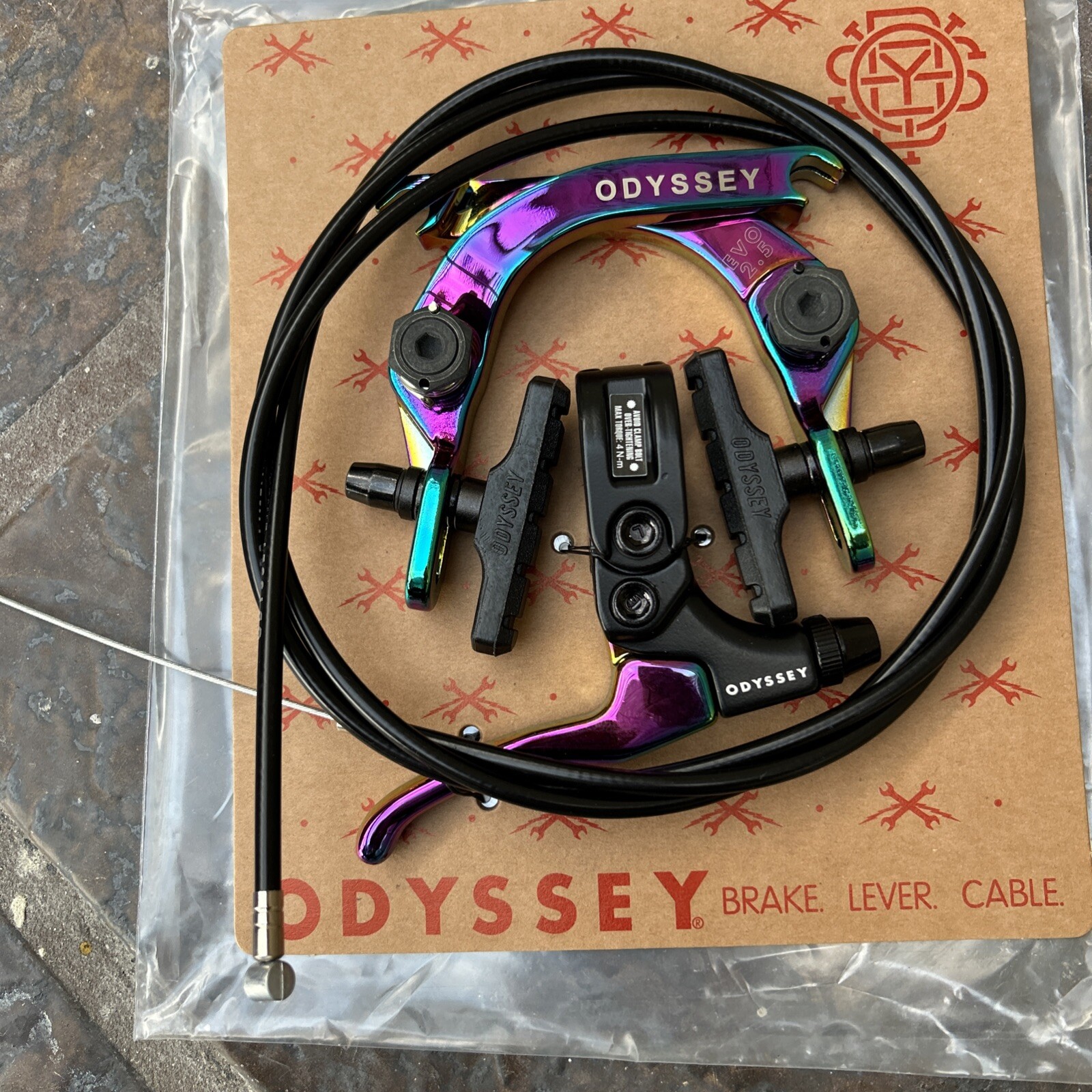 ODYSSEY BMX EVO 2.5 BICYCLE U-BRAKE KIT OIL SLICK JET FUEL LIMITED EDITION