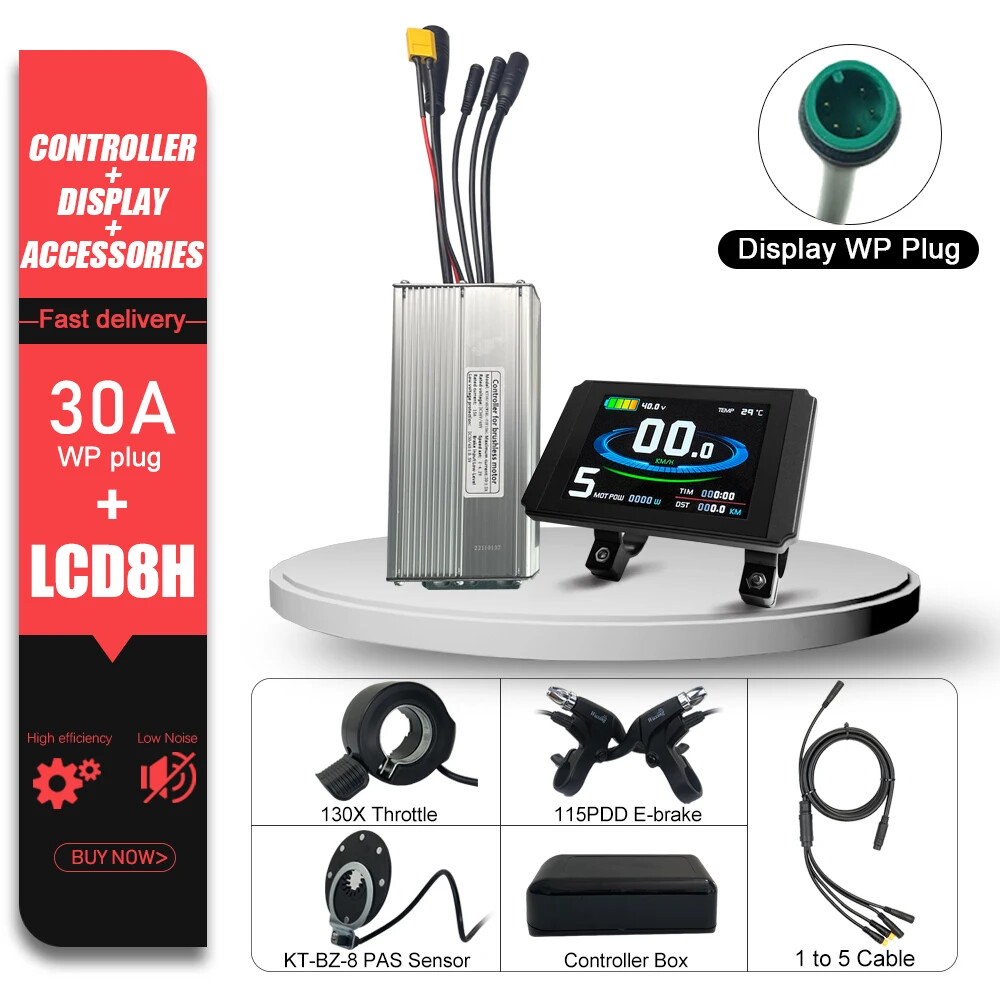 E-bike Sine Wave KT Controller 36V 48V 15A/17A/22A/25A/30A with LCD LED Display