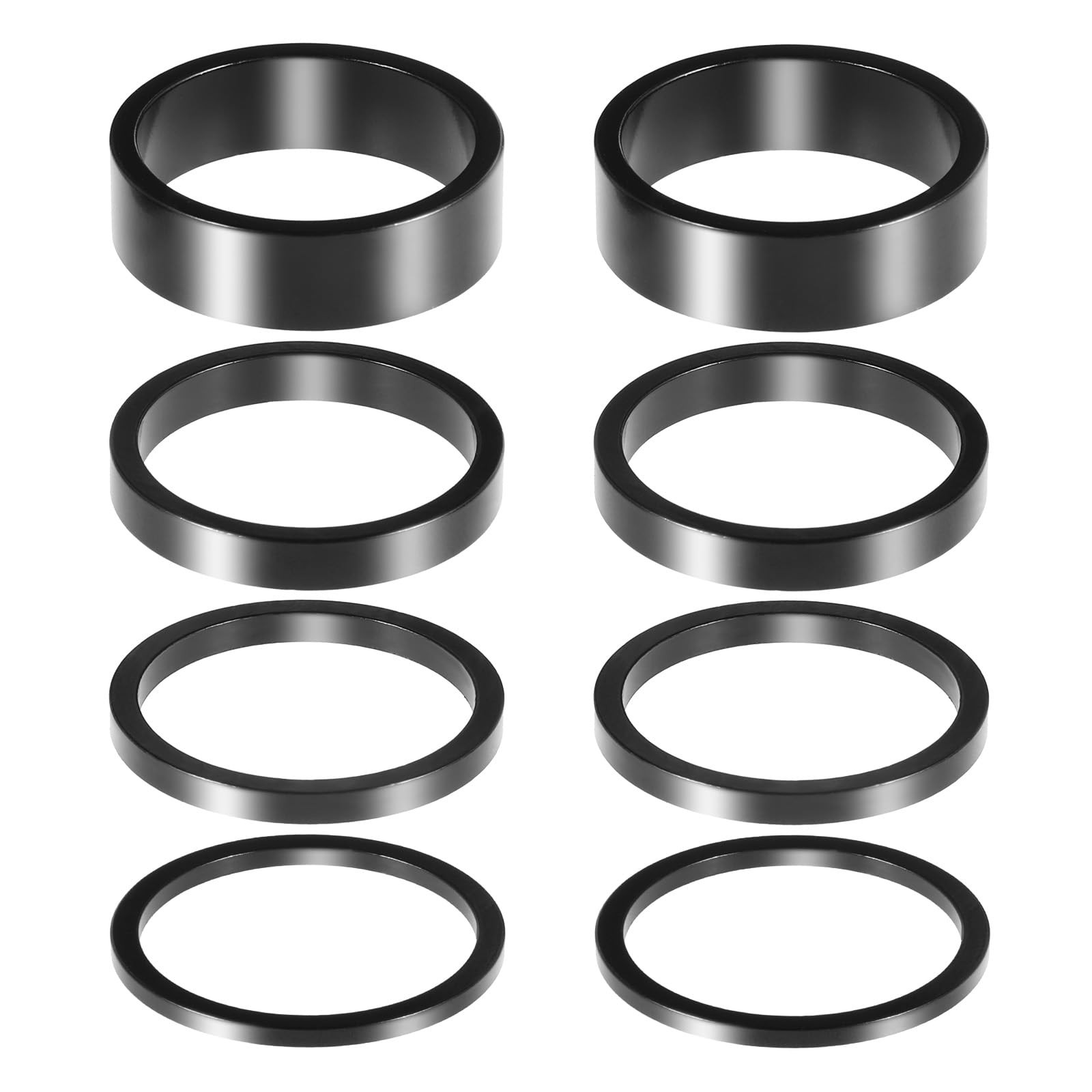 8 PCS Bicycle Headset Spacer, 4 Sizes Aluminium Alloy Bike Handlebar Stem Space