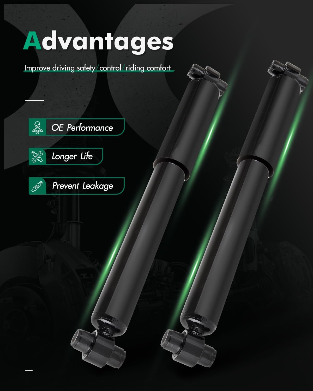Scitoo Rear Pair Shock Absorbers Struts Compatible 2006-2012 For Ford For