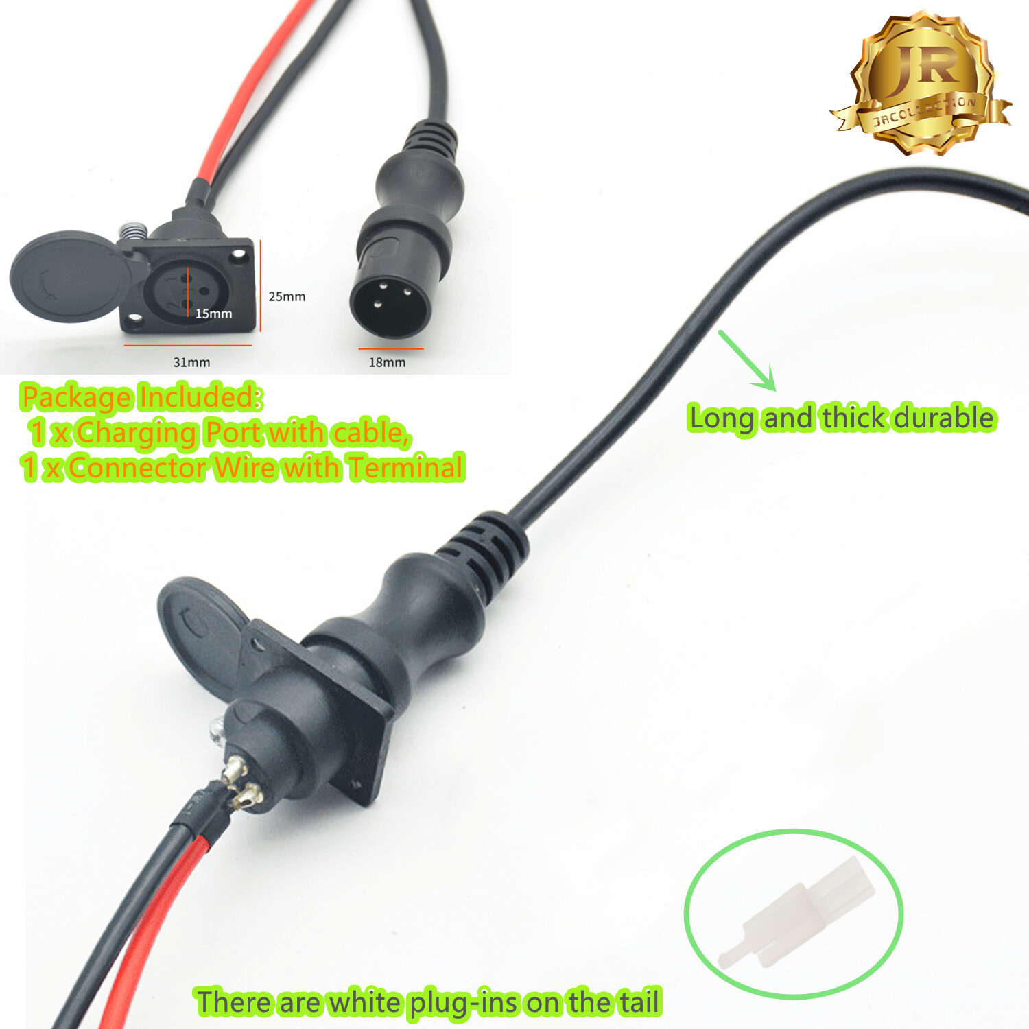 Charging wire Plug XLR Cannon connector for 36V 48V 24V12V electric bike battery