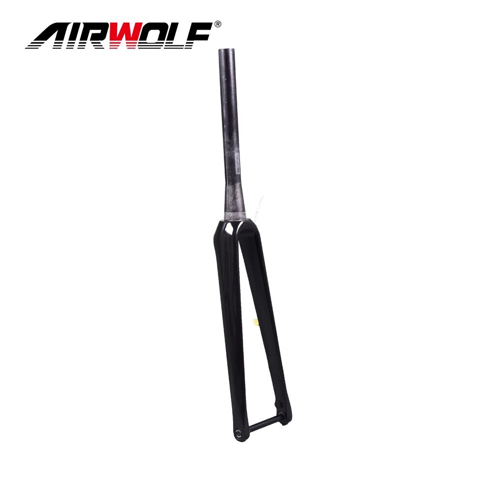 Carbon Fiber Cyclocross Bike Fork External Cable Routing Road Bike Rigid Fork