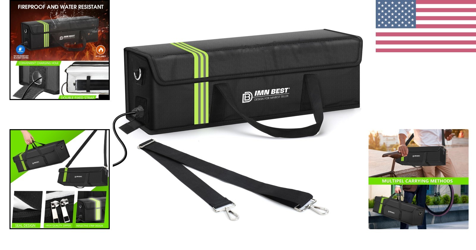 Explosion-Proof Lithium Battery Bag – Fireproof & Waterproof 12L E-Bike Safety
