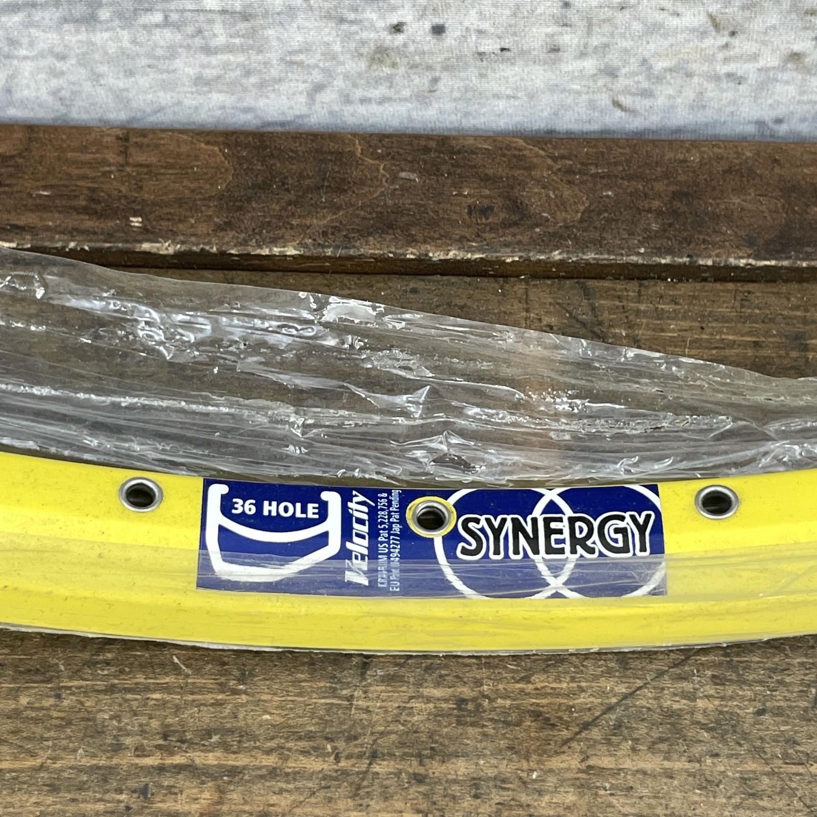 Velocity Synergy 650c Rim 36H Yellow Clincher Alloy Australia Road Gravel