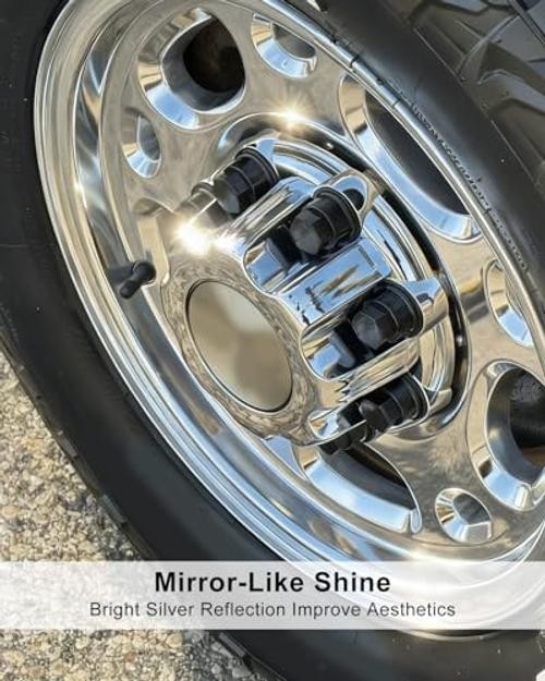 4PCS Glossy Silver Chrome Wheel Center Caps Fit for GMC Sierra Bright silver
