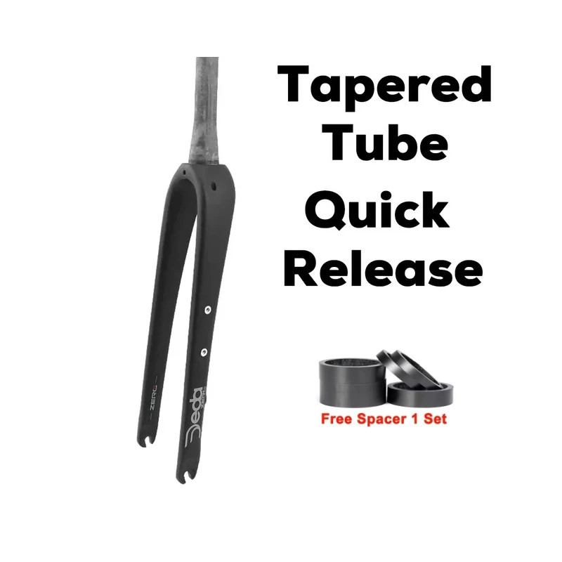Carbon Fiber Gravel Bike Front Fork Tapered Matte 700C*45C Thru Axle 12*100m