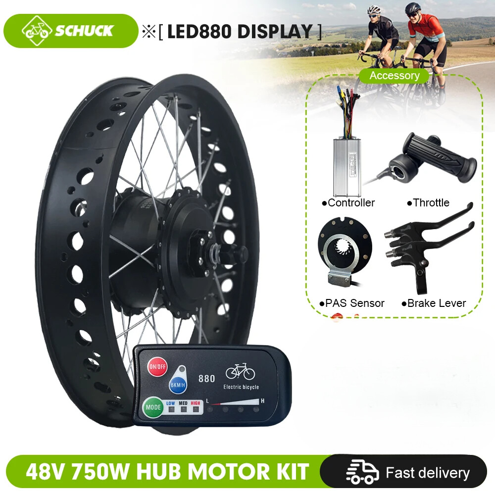 Snow E-bike 48V 750W 20 24 26inch Fat Tire Brushless Gear Rear Rotate Hub Motor