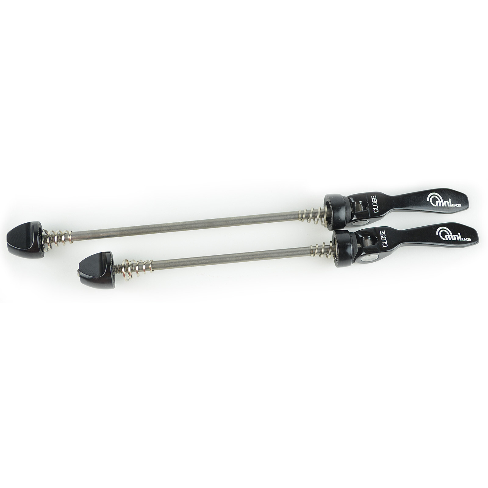 OMNI Racer Quick Release Road Mountain Bicycle Wheel Skewers Stainless: BLACK