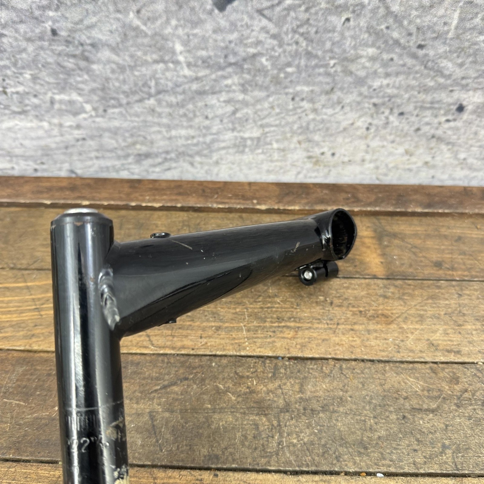 Vintage Quill Bike Stem Black 25.4 Clamp 22.2 Quill CRMO Steel MTB 150 1989