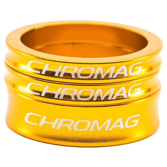 Chromag Headset Spacer Set, 2x5mm, 1x10mm, Gold