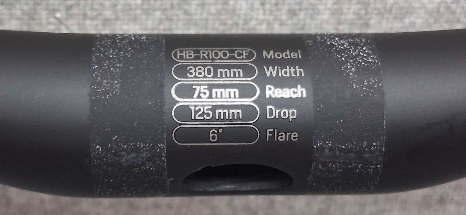 Syncros HB-R100-CF Handlebar – Carbon 380mm, 75mm Reach, 125mm Drop, 6 Deg Flare