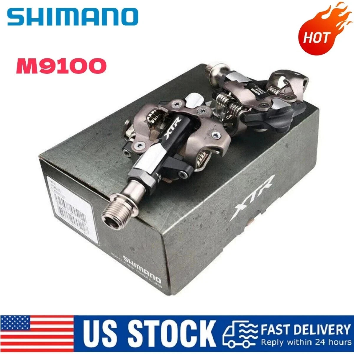 Shimano XTR PD-M9100 SPD Clipless Pedals w/SH51 Cleat MTB 9/16″ Standard Version