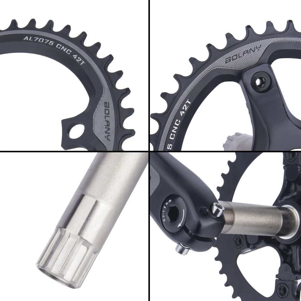 Gravel Road Bike Crankset 42T Chainring MTB Bike Crank Arm 170mm With BB
