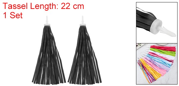 Bike Streamers Scooter Handlebar Tassels Grips Ribbon Black New