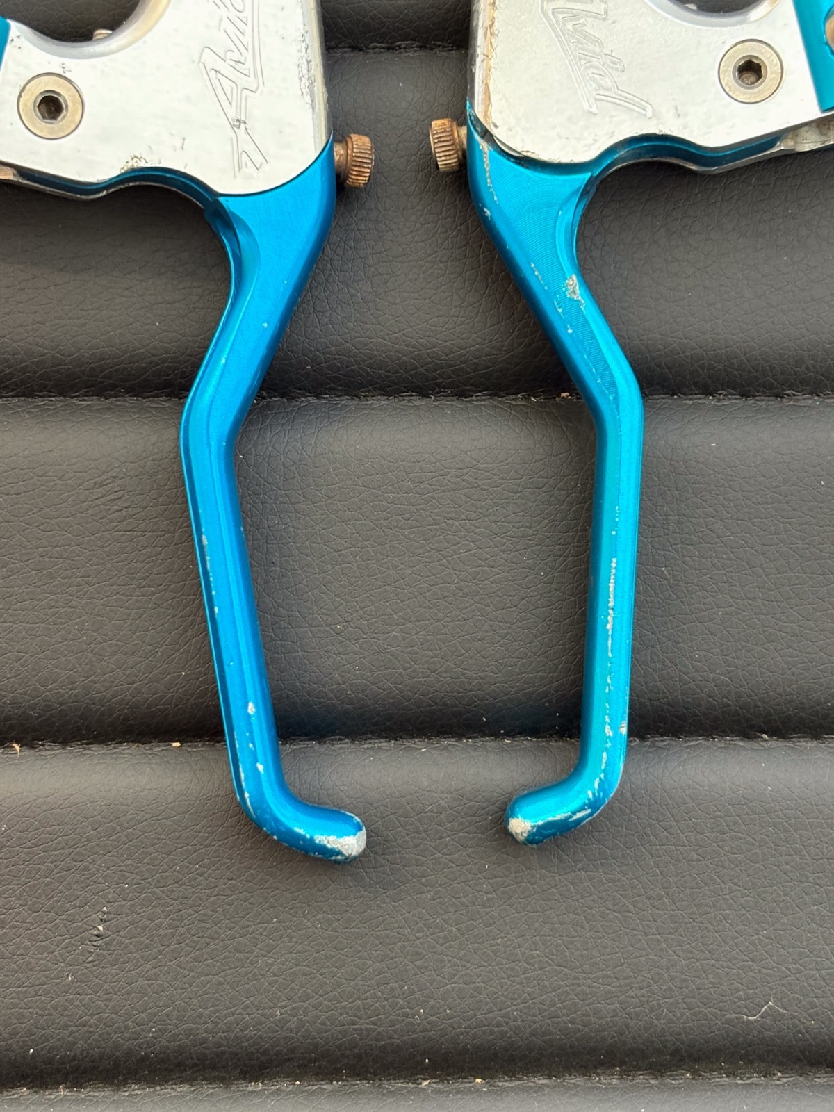 Vintage AVID Ultimate Brake Levers Anodized Turquoise MTB Mountain Bike 90’s