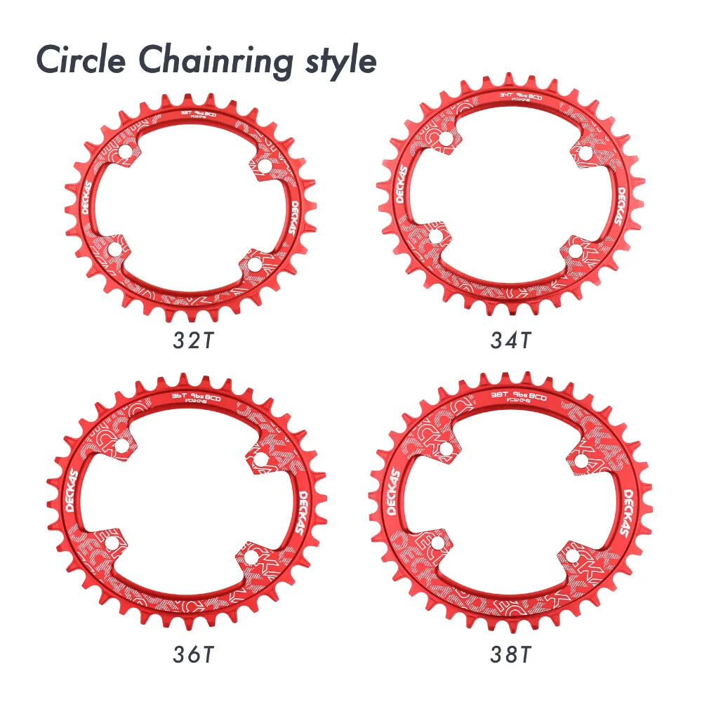 Deckas Bike Chainring Oval 32T-38T 96BCD Asymmetrical for M7000 M8000 M9000