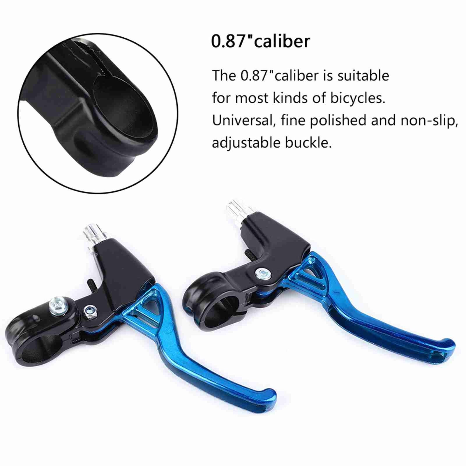 (Blue) 1Pair Alloy Brake Levers Lightweight Durable For Mountain Bikes Excellent