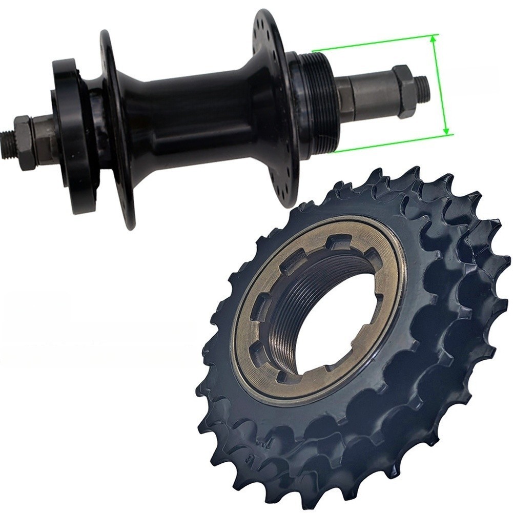 3-Speed Bike Freewheel Black 18T 21T 24T 9.85×9.85×1.55cm for Spin Hub