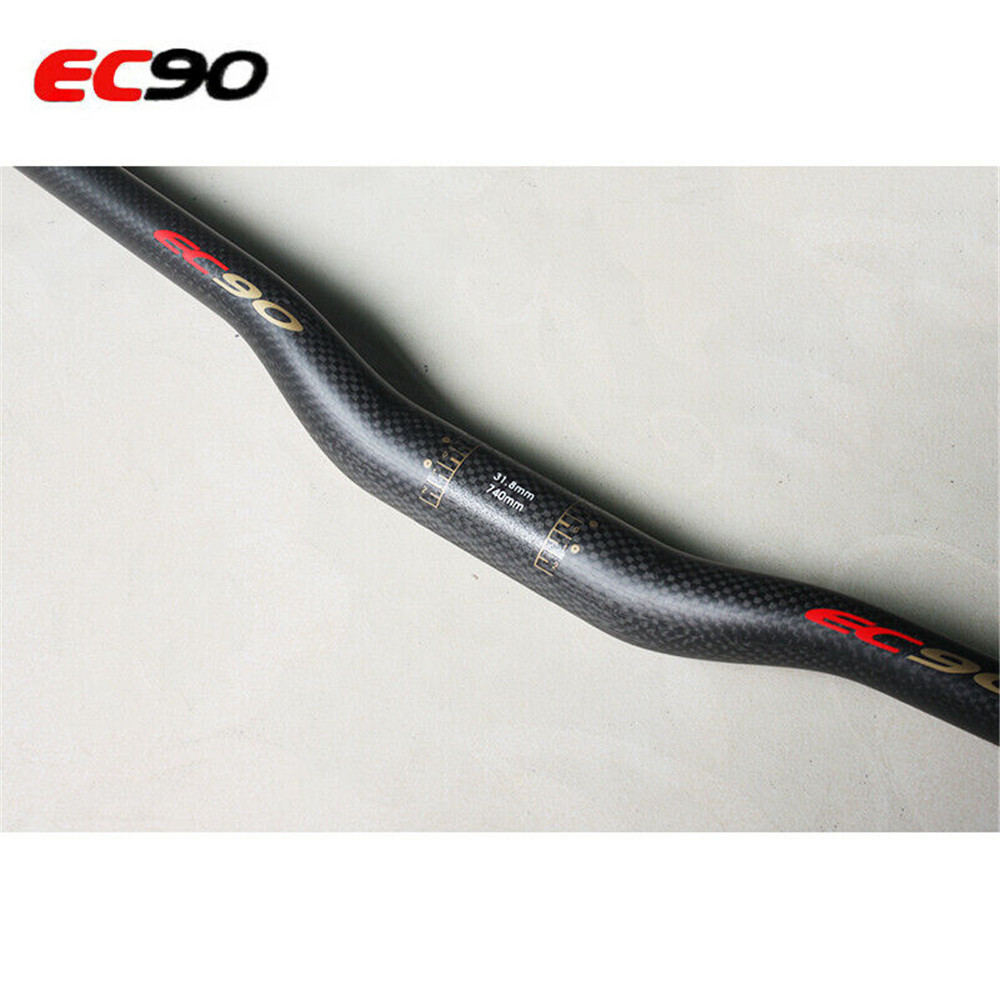 EC90 3K Full Carbon Fiber Mountain Bike Handlebar Flat/Riser Bar 31.8*600-760mm