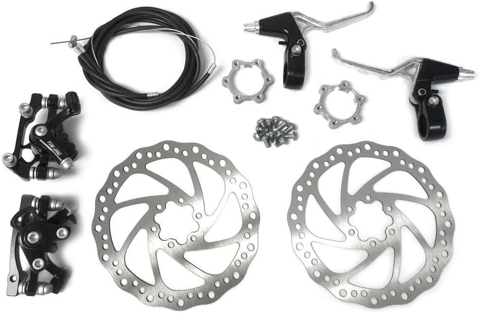 Front and Back Disk Brake Kit – 160mm For 80cc Gas Motorized Bicycle – Freewheel