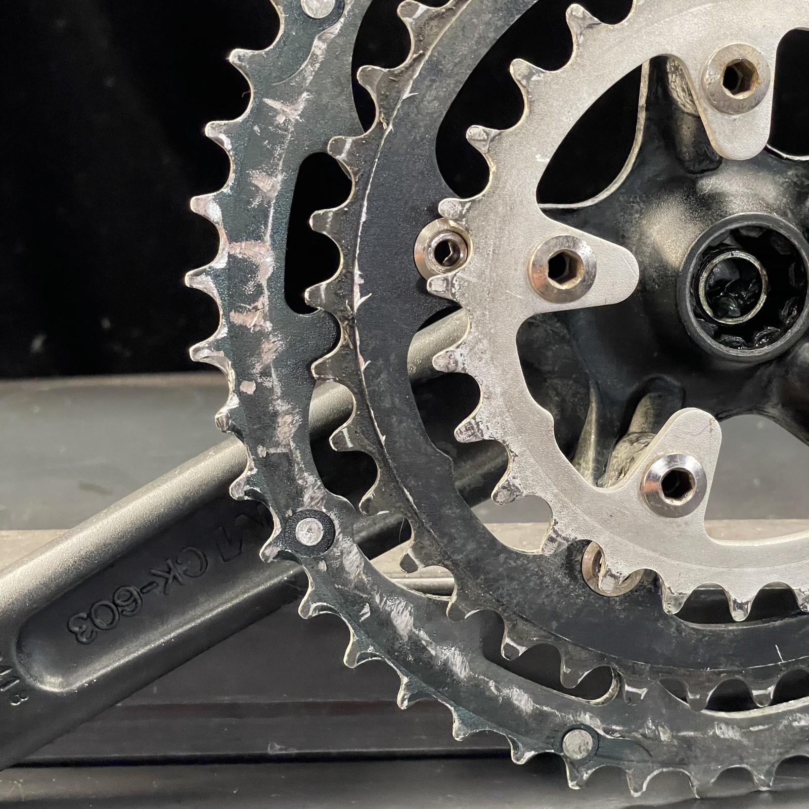 Black RPM Crankset – Triple – 175mm – ISIS – 48/38/28 – Used