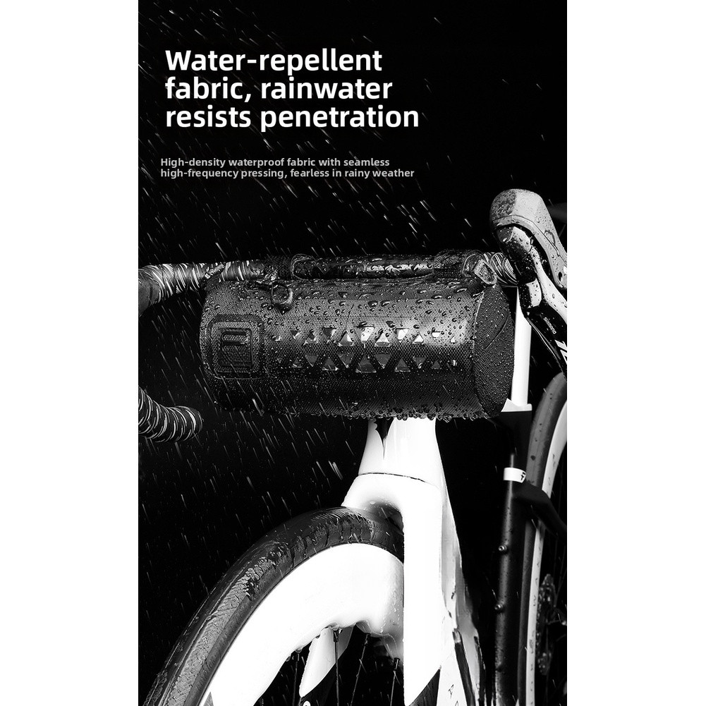 Waterproof Cycling Handlebar Bag with Quick Installation 23x11cm Reflective