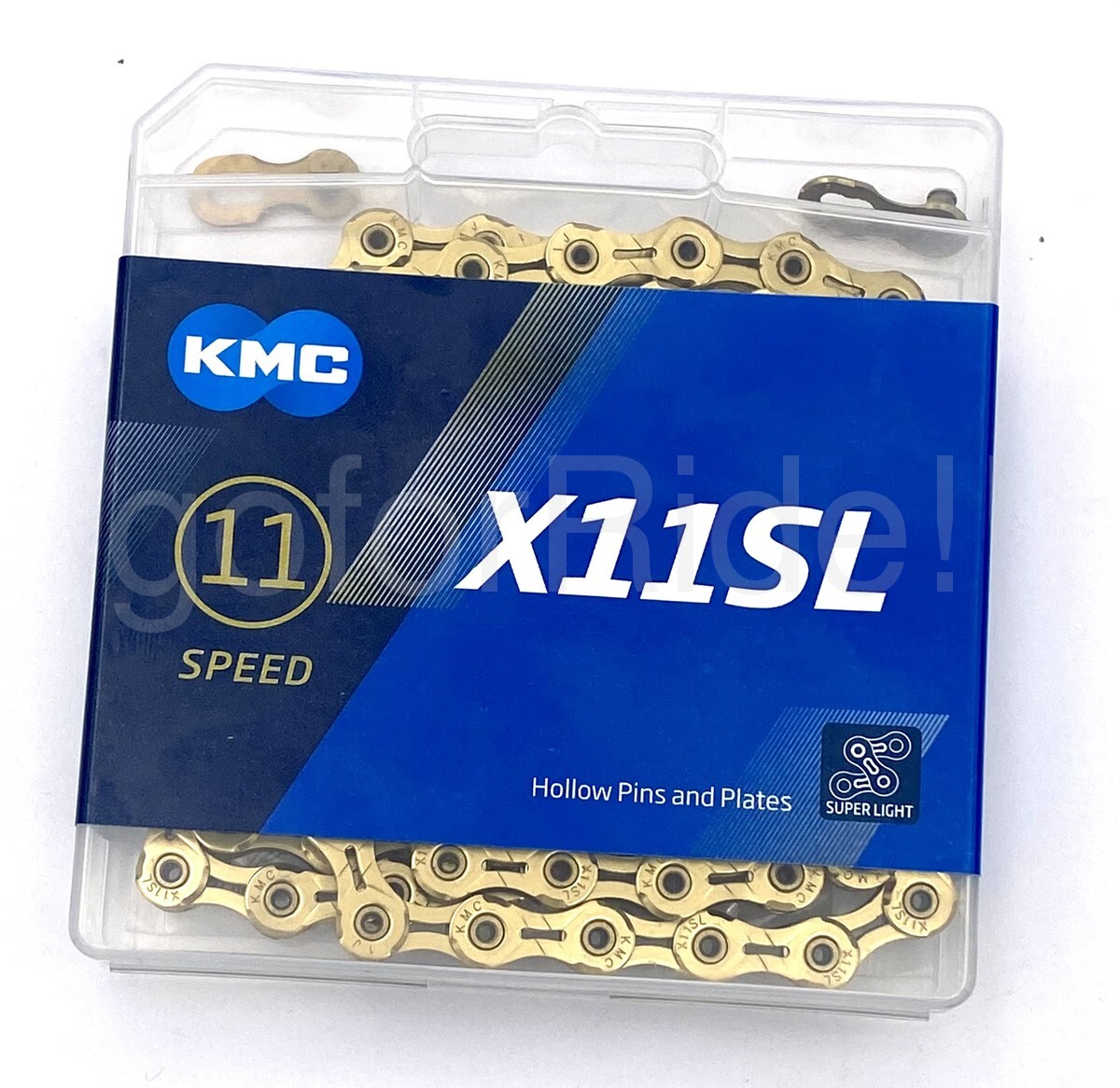 KMC X11SL Ti-N Gold Bike Chain Retail Pack 11 Speed Shimano 118 Links Gold
