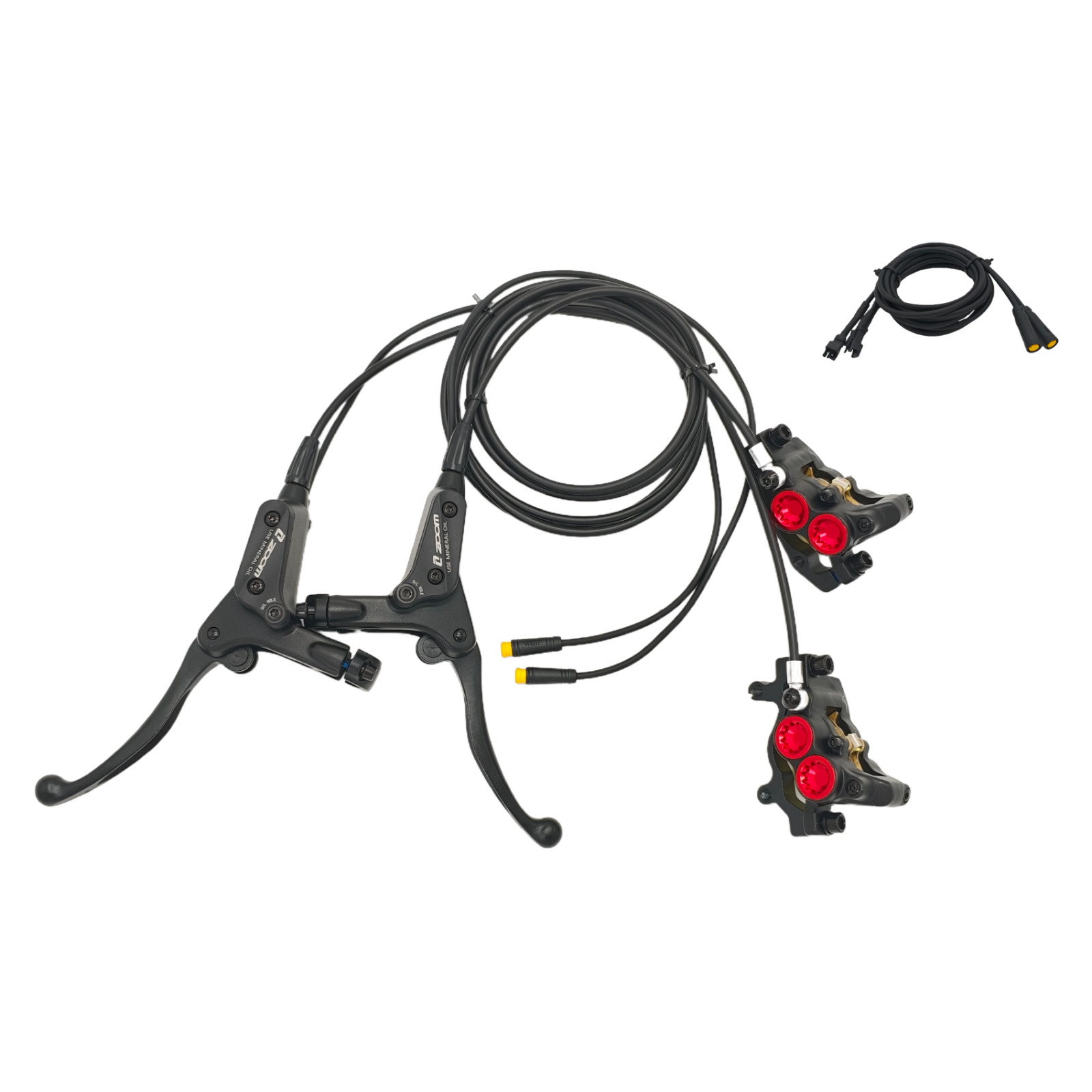 Zoom 4-piston Hydraulic Disc Brake Kits Front Rear for Ebike Electric Bicycle