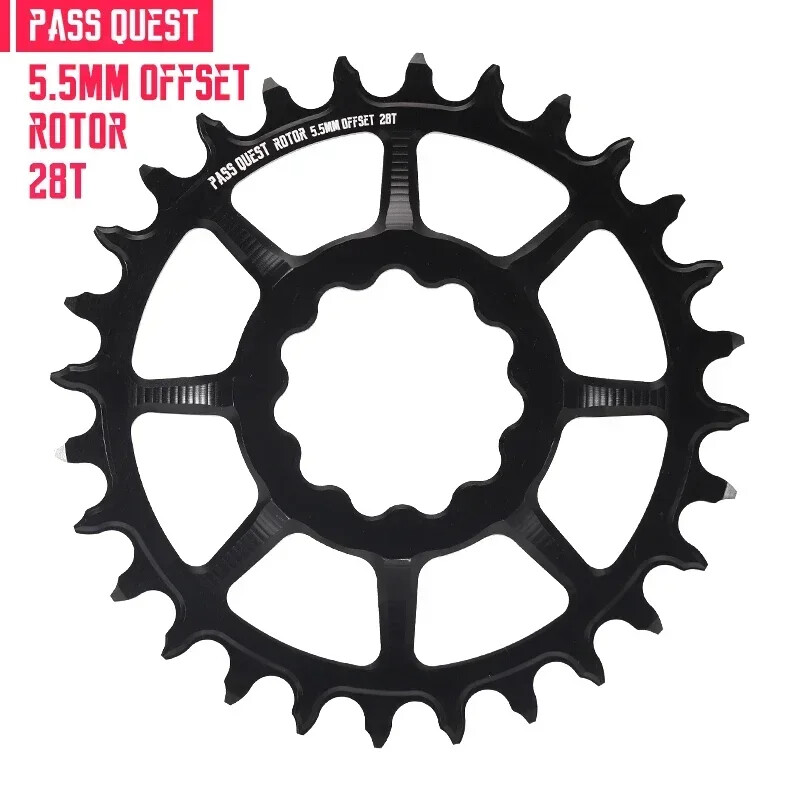 5.5mm Offset Round Bicycle Sprocket 28T-36T Road Bike Crankset Wide Chainrings