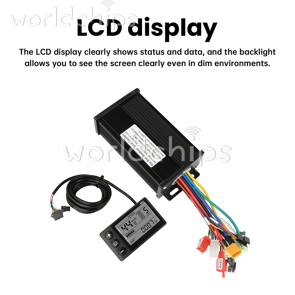 36V48V64V 30A Sine Wave Brushless Motor Controller 750-1500W Driver S866 LCD