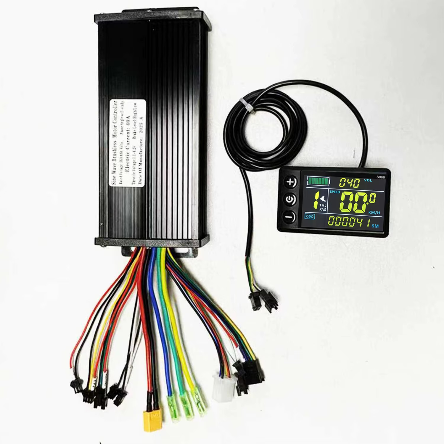 36V/48V/52V/60V E-Bike 3-mode Sine Wave Controller 40A 1000W 1500W 2000W with S8
