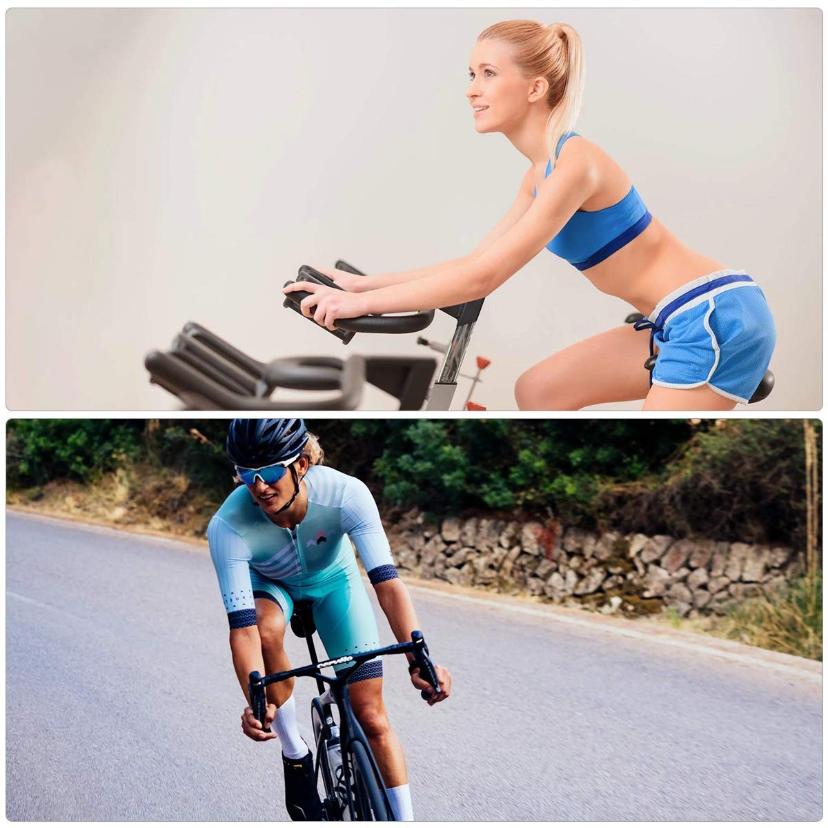 Gel Bike Seat Cushion Cover – Breathable Comfortable Bicycle Saddle Cover Bla…