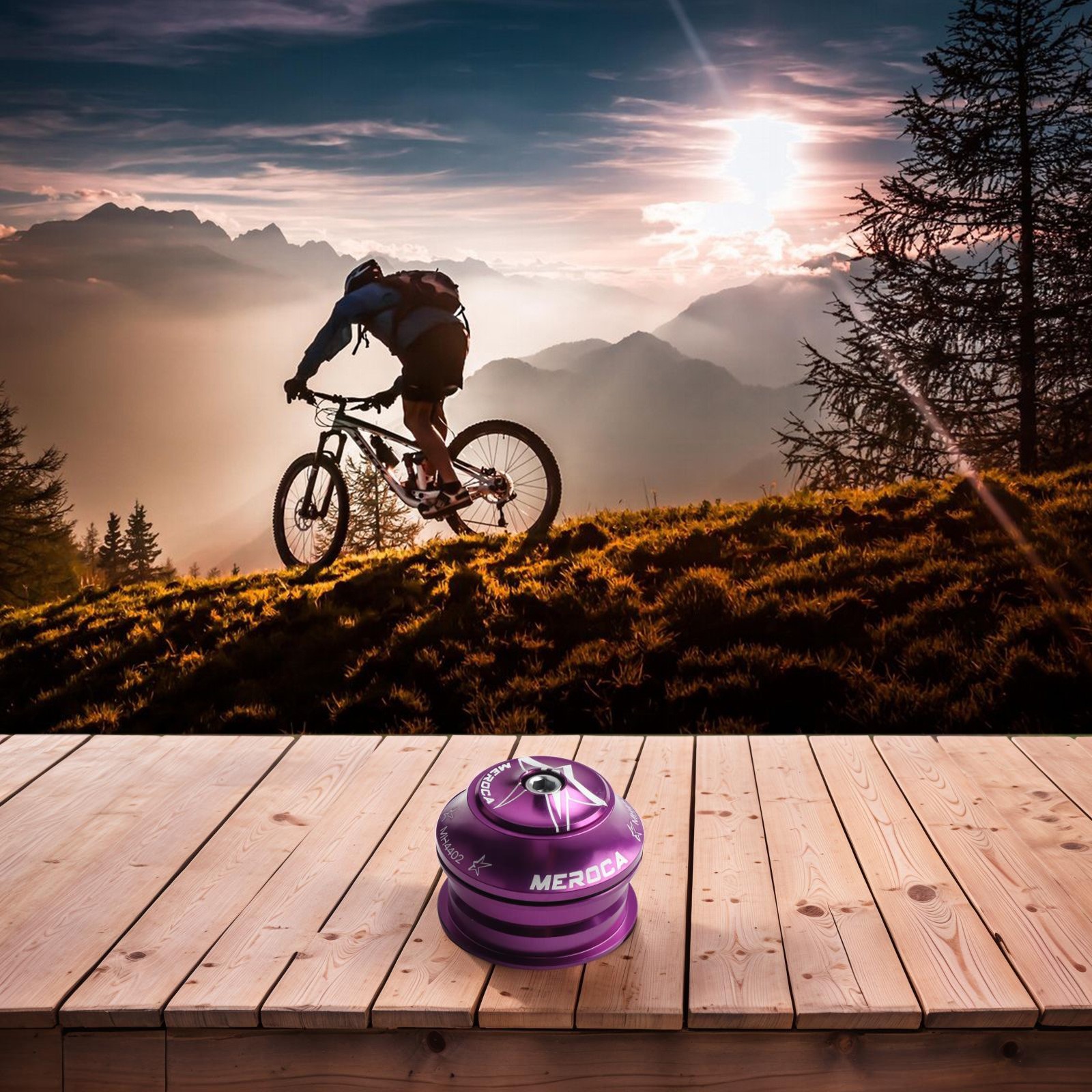 Aluminum Alloy Fork Headset Bearing Bowl Set for Bike 28 6mm Tube 44mm Headset