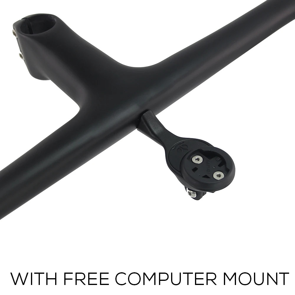 Carbon Road Bike Integrated Handlebar Bicycle Cockpit with Computer Mount