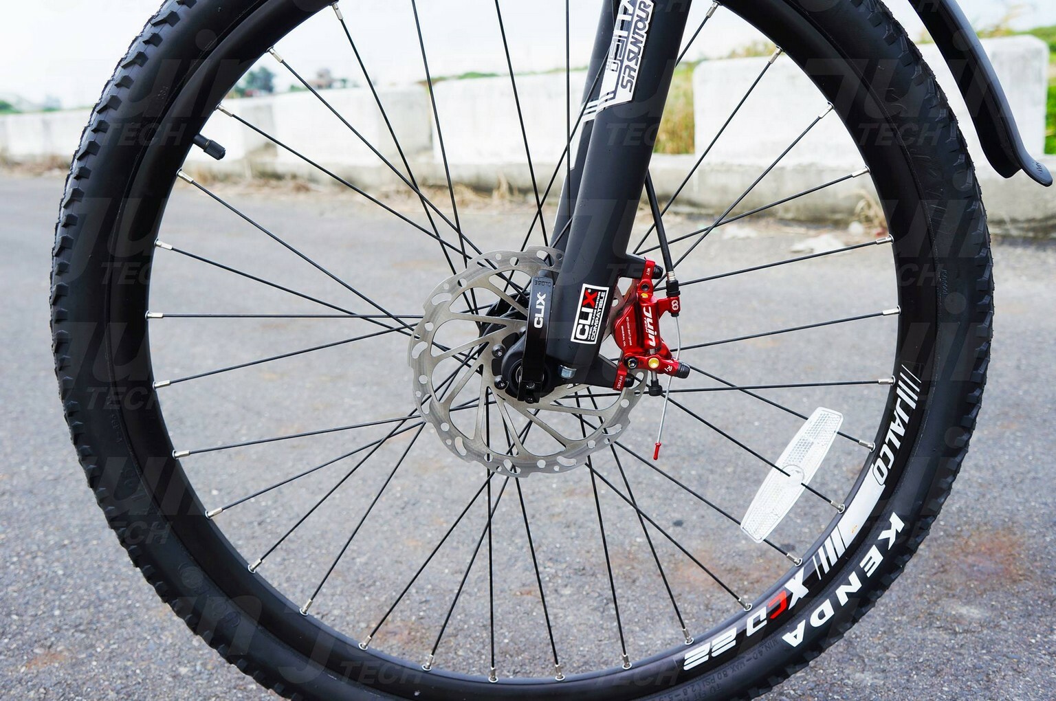 Juin Tech R1 Road Cyclocross Gravel Riding Bike Hydraulic Disc Brake Set Red
